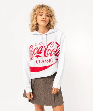 Sweat à capuche coupe oversize femme - Coca Cola vue1 - COCA COLA - GEMO