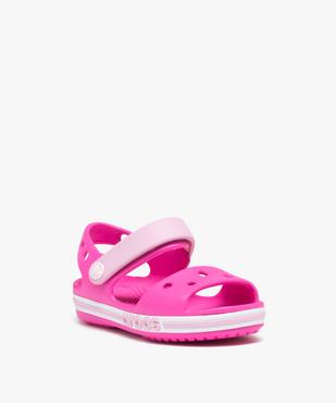 Sandales fille souples pour la plage avec bande à scratch - Crocs vue2 - CROCS - GEMO