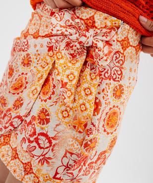 Jupe short en viscose imprimé femme vue2 - GEMO 4G FEMME - GEMO