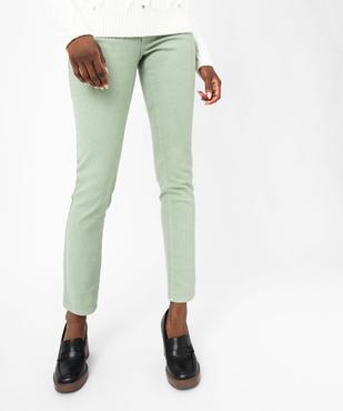Jean slim coloré taille normale femme vue1 - GEMO 4G FEMME - GEMO