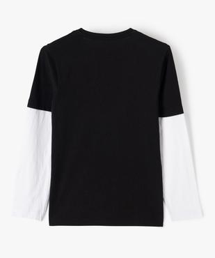 Tee-shirt garçon à manches longues effet 2-en-1 vue4 - GEMO (JUNIOR) - GEMO