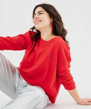 Tee-shirt manches longues en maille épaisse femme grande taille vue1 - GEMO (G TAILLE) - GEMO