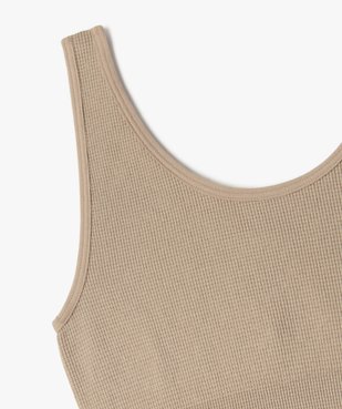 Brassière en maille côtelée à paillettes fille vue2 - GEMO 4G FILLE - GEMO
