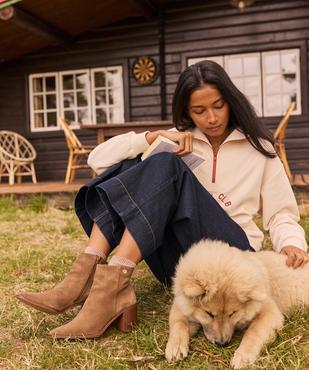 Boots en cuir à talon femme - LuluCastagnette vue7 - LULUCASTAGNETTE - GEMO