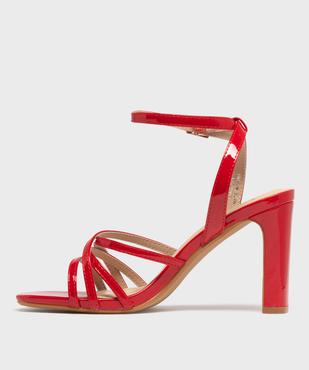 Sandales à talon haut et fines brides vernies femme  vue4 - FOLLOW ME - GEMO