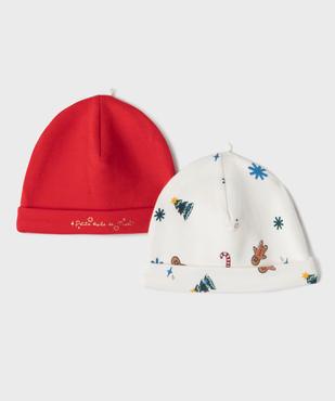 Lot de bonnets bébé mixte vue1 - GEMO 4G BEBE - GEMO