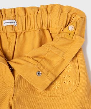 Short en toile avec poches brodées fille - LuluCastagnette vue2 - LULU CASTAGNETTE GEMO FOR GOOD - GEMO