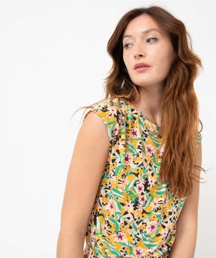 Robe femme imprimée en maille fluide coupe courte vue2 - GEMO(FEMME PAP) - GEMO
