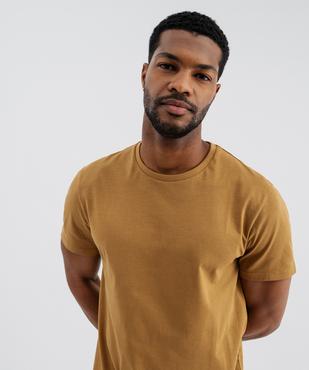 Tee-shirt manches courtes col rond en coton homme vue2 - GEMO 4G HOMME - GEMO
