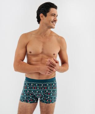 Boxer stretch de Noël homme vue2 - GEMO 4G HOMME - GEMO