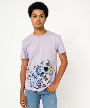 Tee-shirt manches courtes en coton imprimé homme - Les Simpsons vue1 - SIMPSONS - GEMO