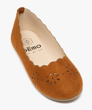 Ballerines fille unies avec dessus à motifs ajourés vue5 - LOVELY WINGS - GEMO