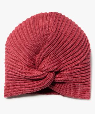 Bonnet bébé en maille côtelée effet noué vue1 - GEMO(BB COUCHE) - GEMO