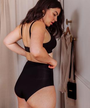 Culotte taille haute unie en microfibre femme vue4 - GEMO(HOMWR FEM) - GEMO