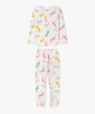 Pyjama en coton 2 pièces à motif chats fille vue2 - GEMO 4G FILLE - GEMO