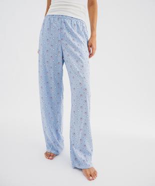 Pantalon de pyjama imprimé en viscose femme vue4 - GEMO 4G FEMME - GEMO