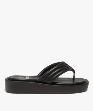 Tongs femme à semelle plateforme et brides rembourrées vue1 - GEMO (CASUAL) - GEMO