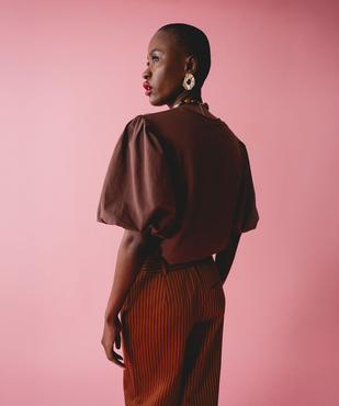 Tee-shirt à manches bouffantes femme vue2 - GEMO(FEMME PAP) - GEMO