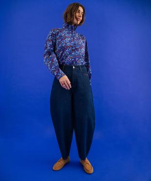 Jean barrel 100% coton femme vue1 - GEMO 4G FEMME - GEMO