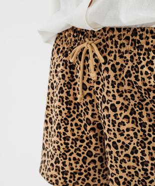 Short ample en maille French Terry à ceinture élastique femme vue2 - GEMO 4G FEMME - GEMO