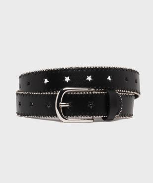 Ceinture avec perforations étoiles et perles métalliques fille vue1 - GEMO (JUNIOR) - GEMO