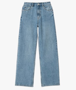 Jean "Wide leg" taille haute coloris délavé femme vue4 - GEMO(FEMME PAP) - GEMO