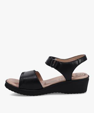 Sandales femme confort dessus cuir uni – 5 Reflex Zones vue3 - 5 REFLEX ZONES - GEMO