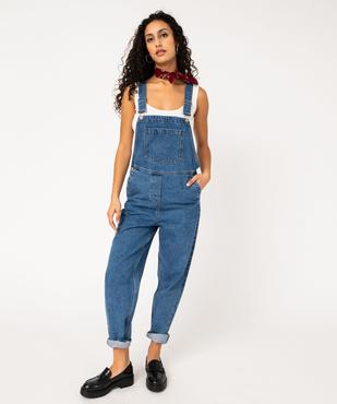 Salopette en jean coupe mom femme vue2 - GEMO 4G FEMME - GEMO