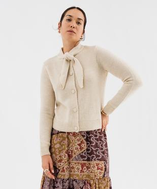 Gilet col lavallière femme vue4 - GEMO(FEMME PAP) - GEMO