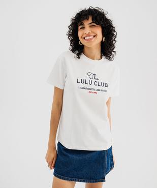 Tee-shirt manches courtes coupe oversize femme - LuluCastagnette vue4 - LULU CASTAGNETTE GEMO FOR GOOD - GEMO