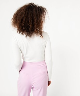 Body manches longues et col carré femme - Gémo x Melissaallbb vue4 - GEMO(FEMME PAP) - GEMO