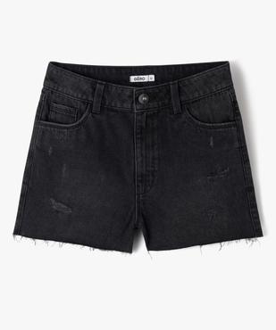 Short en jean aspect usé fille vue2 - GEMO 4G FILLE - GEMO