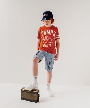 Tee-shirt à manches courtes avec logo XXL garçon - Camps United vue6 - CAMPS - GEMO