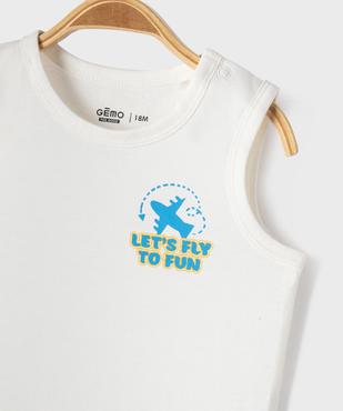 Ensemble 2 pièces bébé garçon - Débardeur et short vue2 - GEMO 4G BEBE - GEMO