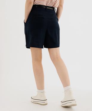 Bermuda ample et chic en viscose-lin avec ceinture femme vue3 - GEMO(FEMME PAP) - GEMO