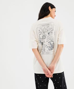 Haut de pyjama avec motif poitrine et dos mixte vue4 - GEMO 4G FEMME - GEMO