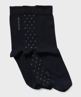 Chaussettes hautes à motifs homme (lot de 3) vue1 - GEMO(HOMWR HOM) - GEMO