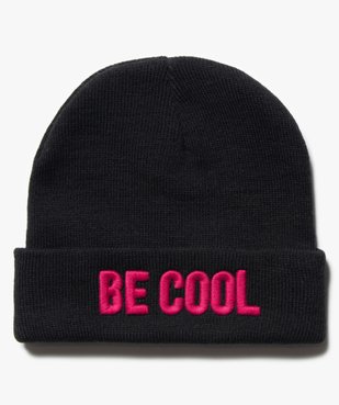 Bonnet fille avec revers brodé vue1 - GEMO 4G FILLE - GEMO