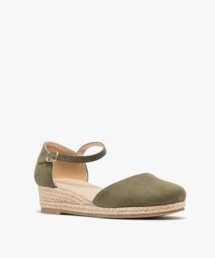Chaussures en suédine à talon compensé en corde femme vue2 - VALENTINA BALDA - GEMO