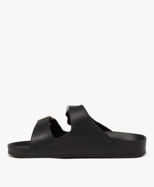 Mules de piscine femme unies à brides ajustables avec boucle contrastante vue3 - GEMO (PLAGE) - GEMO