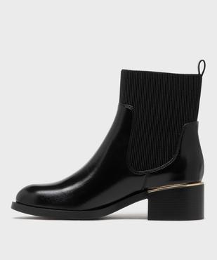 Boots avec tige en élastique côtelé femme - Valentina Baldano vue3 - VALENTINA BALDA - GEMO