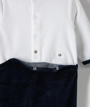 Pyjama bébé en velours avec motif petit loup  vue4 - GEMO(BB COUCHE) - GEMO
