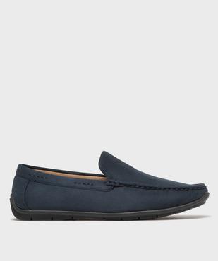 Mocassins en suédine et semelle intérieure cuir homme vue1 - URBAN STEPS - GEMO