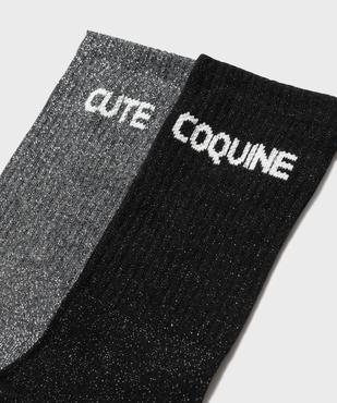 Chaussettes en maille pailletée femme (lot de 2) vue2 - GEMO(HOMWR FEM) - GEMO