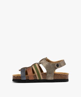 Sandales multibrides à semelle intérieure cuir ergonomique garçon vue3 - BUGGY GEMO FOR GOOD - GEMO