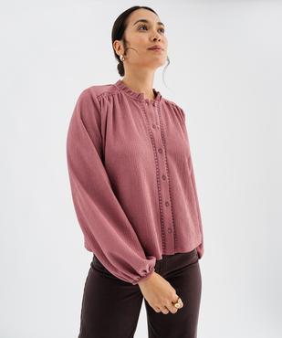 T-shirt uni col montant femme vue3 - GEMO(FEMME PAP) - GEMO