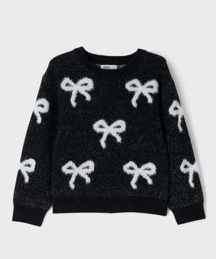 Pull douillet à motifs all over fille vue1 - GEMO (ENFANT) - GEMO