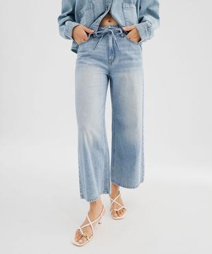 Jean Cropped Wide leg taille haute femme vue4 - GEMO 4G FEMME - GEMO