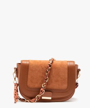 Sac femme besace avec rabat en velours vue4 - GEMO (ACCESS) - GEMO