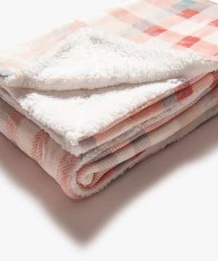 Plaid bi-matières à motif tartan vue2 - GEMO (ACCESS) - GEMO